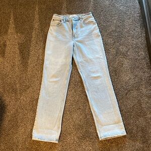 Abercrombie & Fitch Light Blue 90s Straight Ultra High Rise Jeans